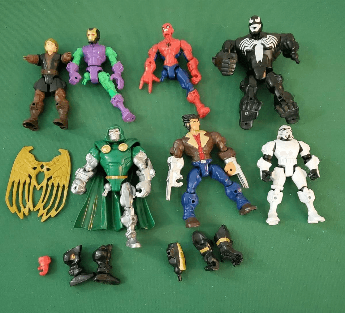 Hasbro Marvel Super Hero & Star Wars Mashers Lot & Parts Doctor Doom Wolverine