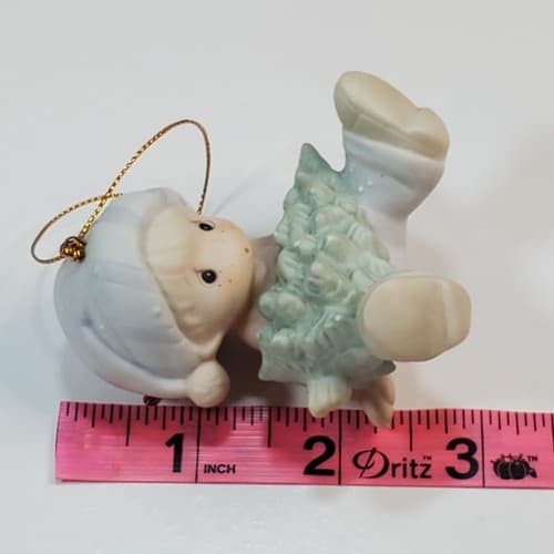 Vintage 1990 Precious Moments Don't Let The Holidays Get You Down Ornament - Thumbnail 8
