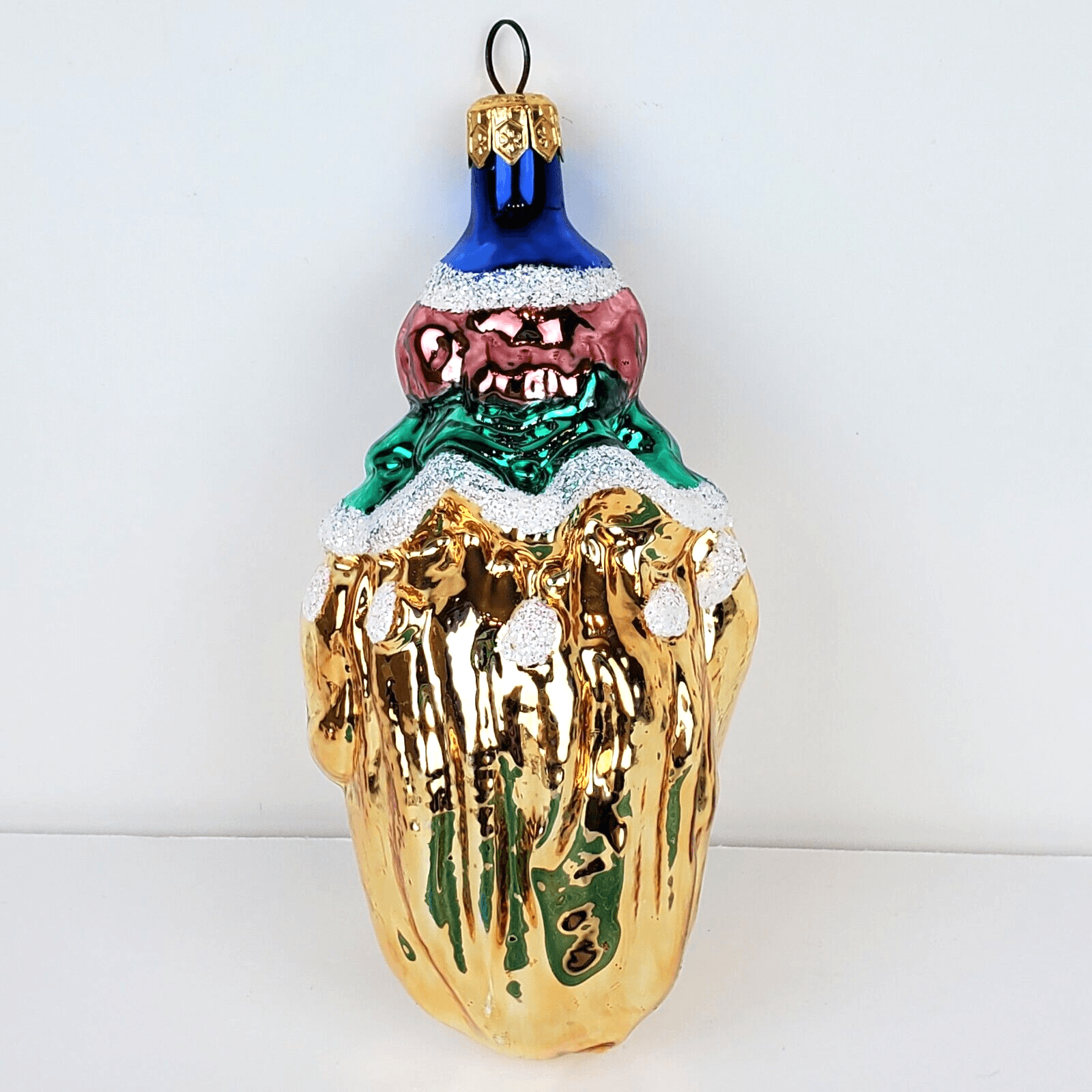 Vintage Blown Glass Clown Jester Colorful Ornament Made in Poland - Thumbnail 4