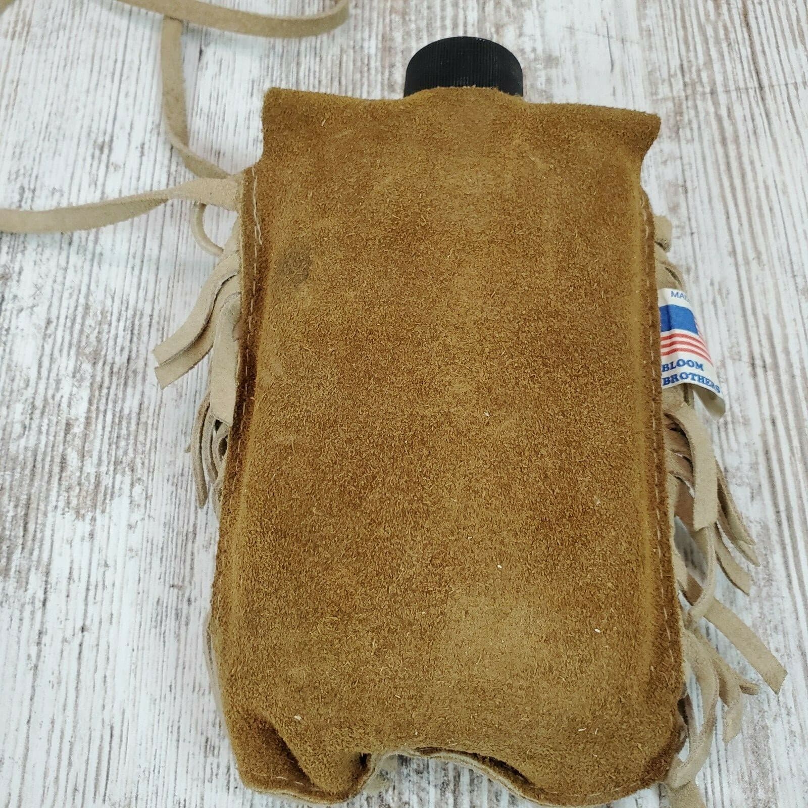 Vintage Bloom Brothers Leather Wisconsin Dells Whisky Water Flask L'il Buckaroo - Thumbnail 5