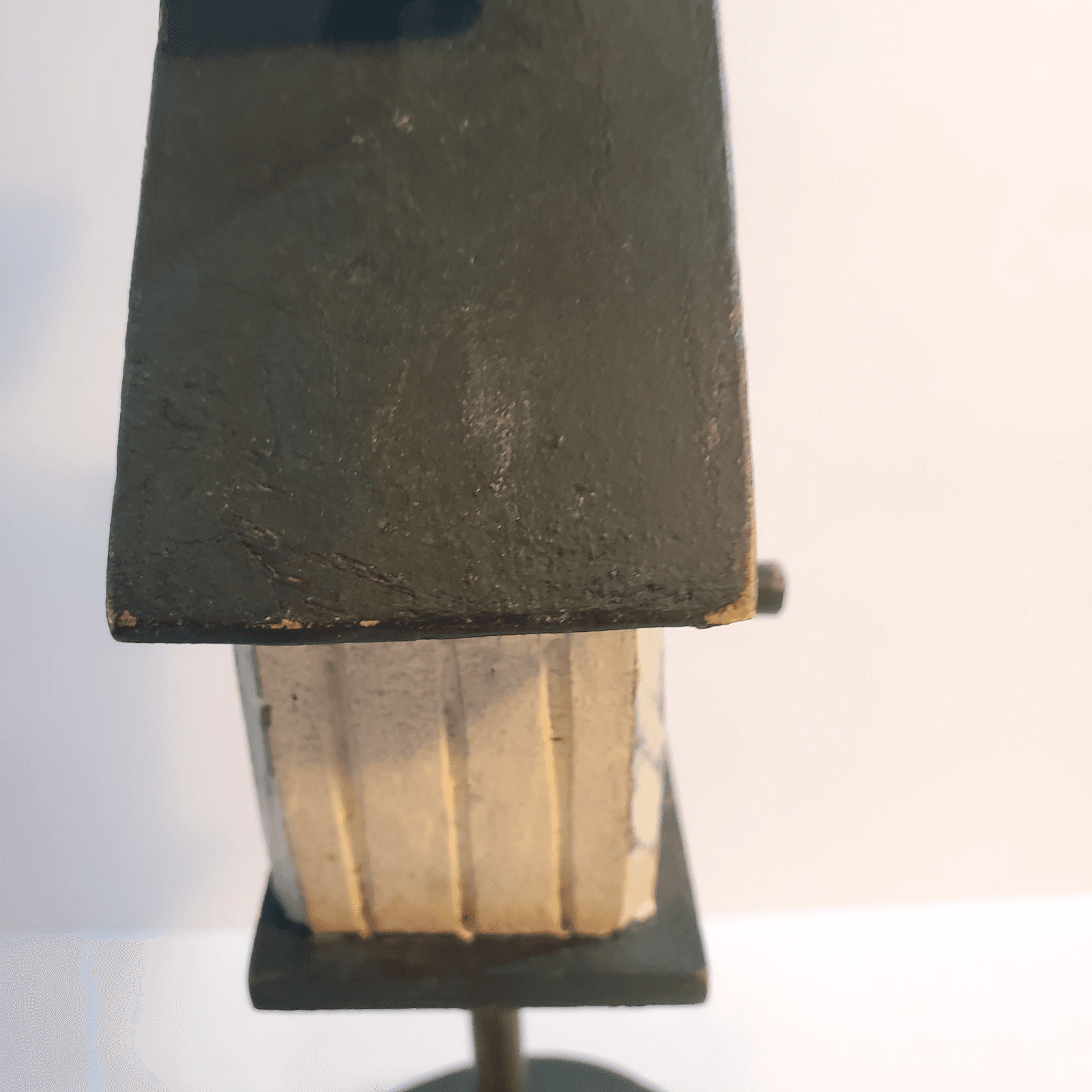 James Haddon Signed Hand Carved Hand Painted Folk Art Angel Birdhouse on Stand - Thumbnail 5