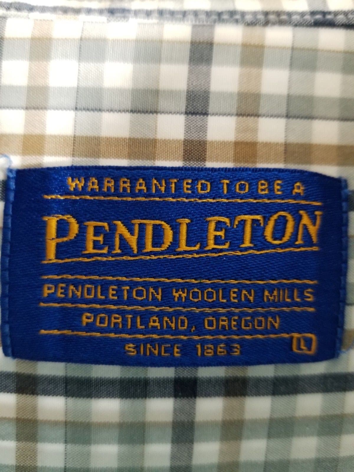 Pendleton Mens Size L Long Sleeve Plaid Shirt Button-Up Casual - Thumbnail 2