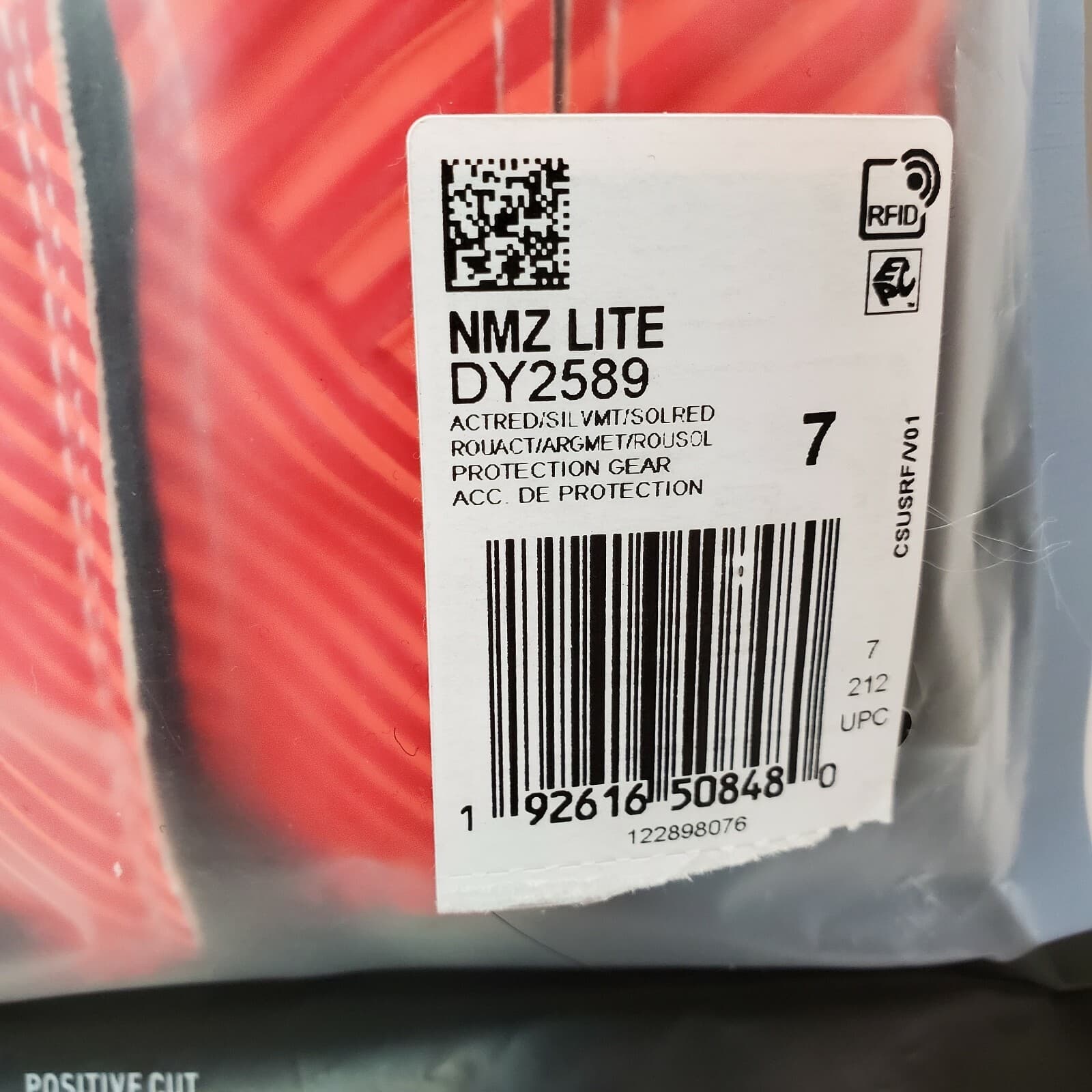 Adidas Soccer NMZ Lite Goalkeeper Gloves DY2589 “Solar Red” Size 7 Positive Cut - Thumbnail 4