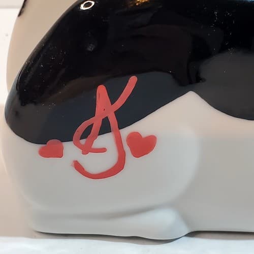 Vintage Henriksen Imports Inc Ceramic Cow Bull Black White Napkin Holder Japan - Thumbnail 5