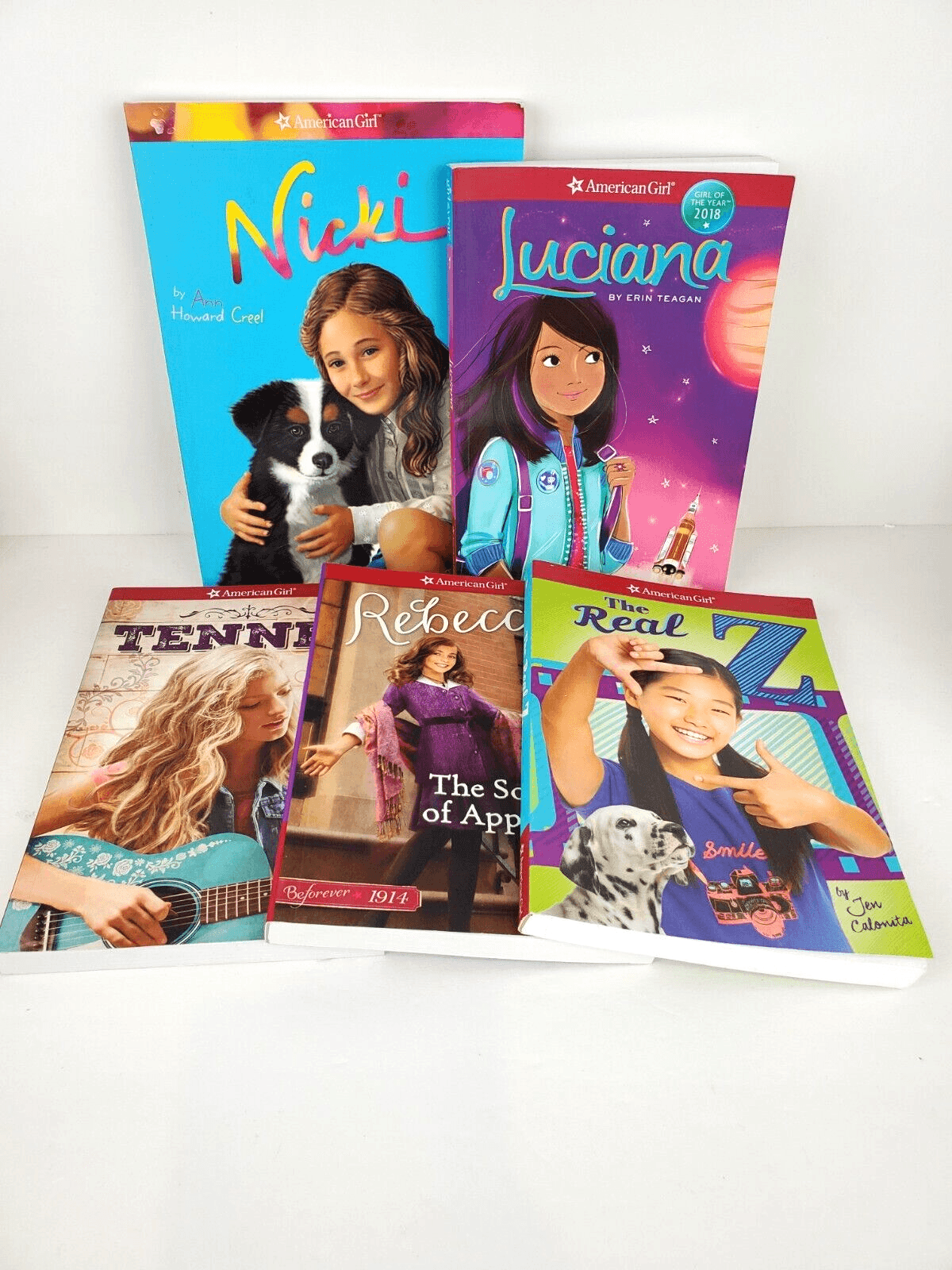 American Girl Doll Paperback Books Various Lot of 5 Nicki, Tenney, Rebecca etc.