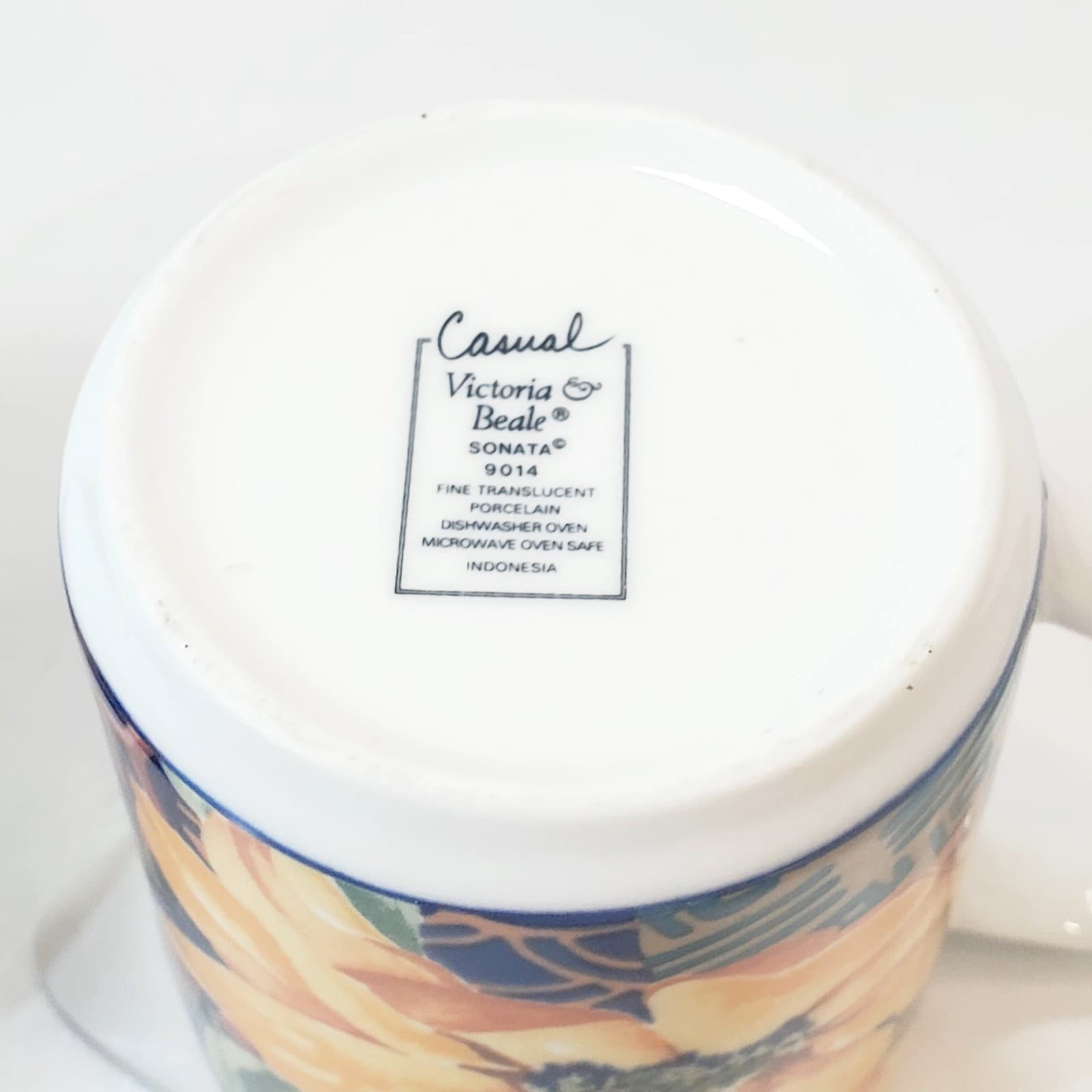 Victoria Beale Casual Accents Sonata 9014 Cream & Sugar Set Sunflower Porcelain - Thumbnail 10