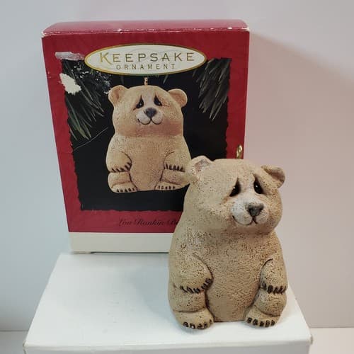 Vtg Hallmark Keepsake Christmas Ornament Lou Rankin Bear 1995 Collectable Gift
