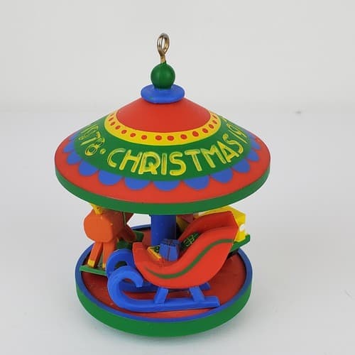 1978 Hallmark Cards Antique Toys Carousel #1 in the series Christmas Ornament - Thumbnail 3