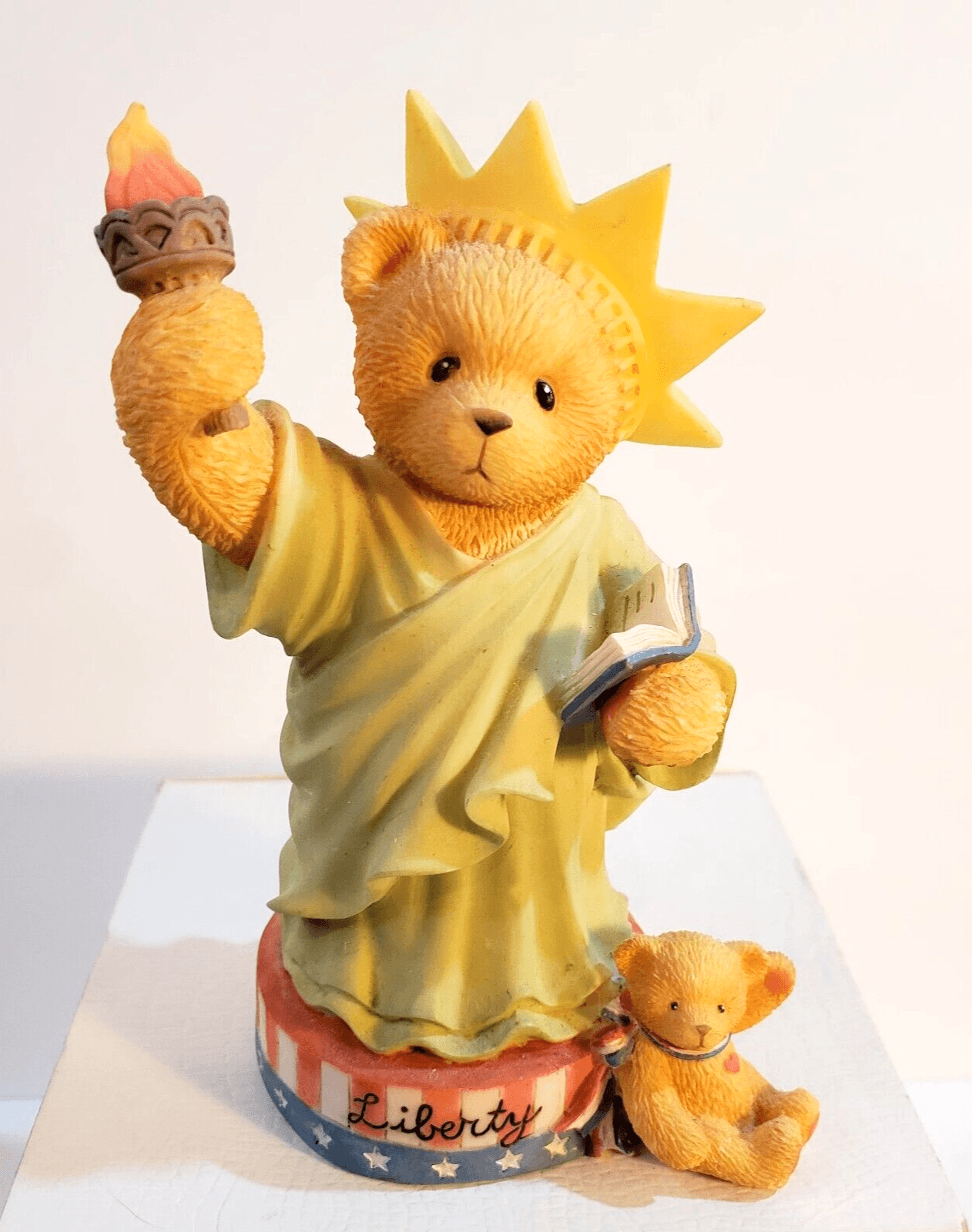 Vintage 1997 Cherished Teddies Libbey My Country Tis Of Thee Figurine