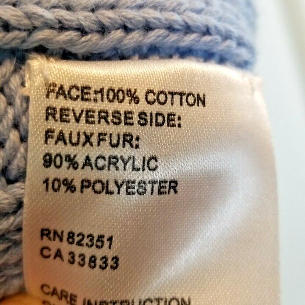 LuLu Reversible Cable Knit & Faux Fur Vest Size Medium Light Blue cable knit NWT - Thumbnail 6