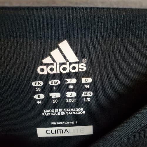 Adidas Women’s Black Soccer T-Shirt Climalite Large Performance Tee Activewear - Thumbnail 4