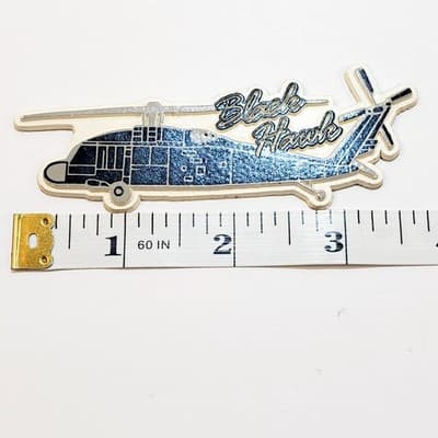 Vintage Lot of 2 Aircraft Fridge Magnets Black Hawk Helicopter & C-130 Airplane - Thumbnail 4