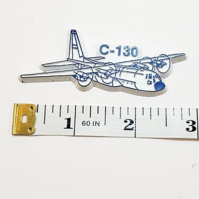 Vintage Lot of 2 Aircraft Fridge Magnets Black Hawk Helicopter & C-130 Airplane - Thumbnail 3