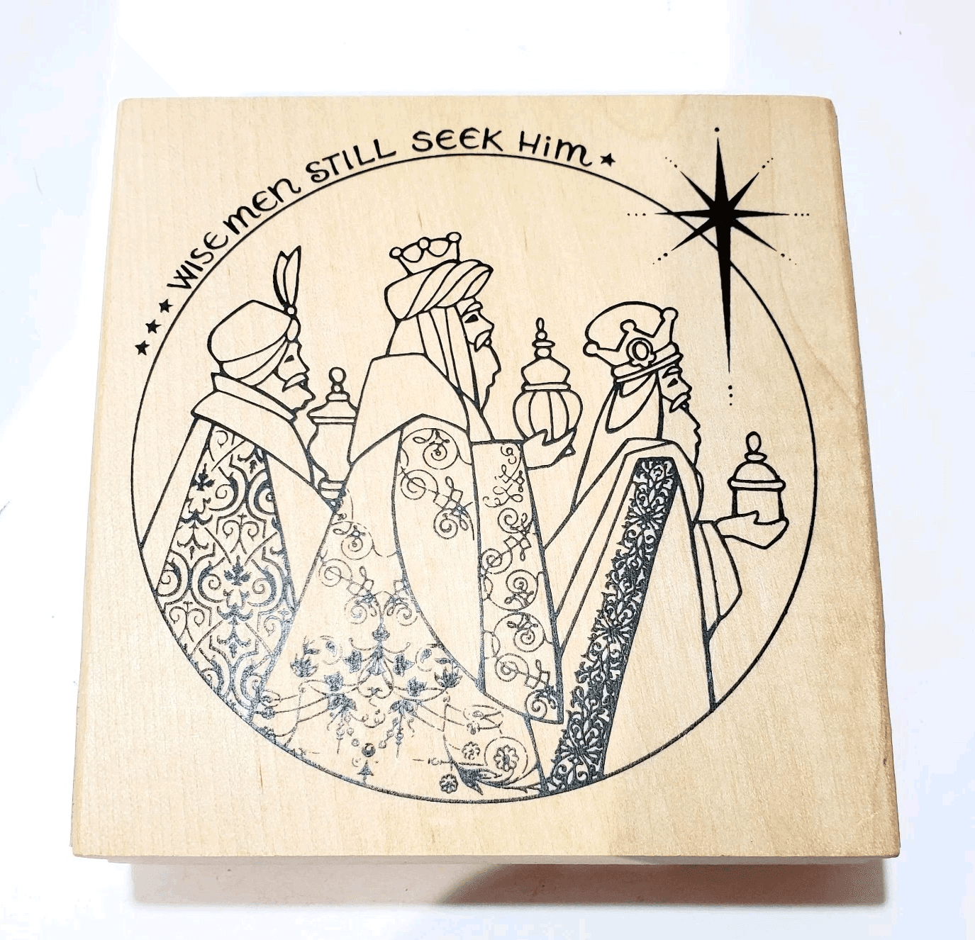Recollections Christmas Noel Wood Rubber Stamp Wise Men Still Seek Him