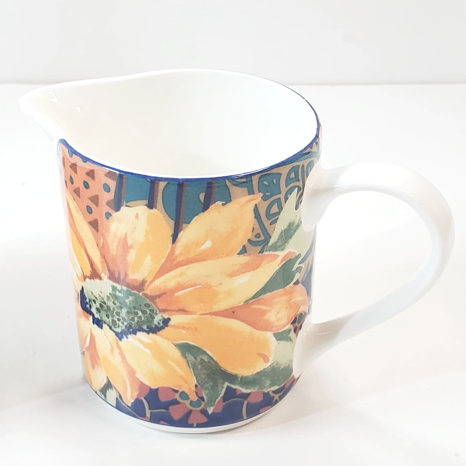 Victoria Beale Casual Accents Sonata 9014 Cream & Sugar Set Sunflower Porcelain - Thumbnail 14