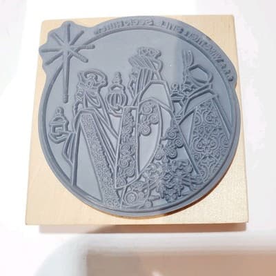 Recollections Christmas Noel Wood Rubber Stamp Wise Men Still Seek Him - Thumbnail 2