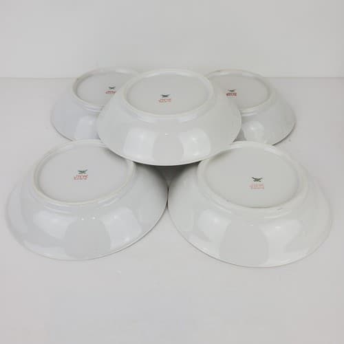 Vintage JHW Bavaria Porcelain Floral Gold Rimmed Dessert Berry Bowl Set of 5 - Thumbnail 5