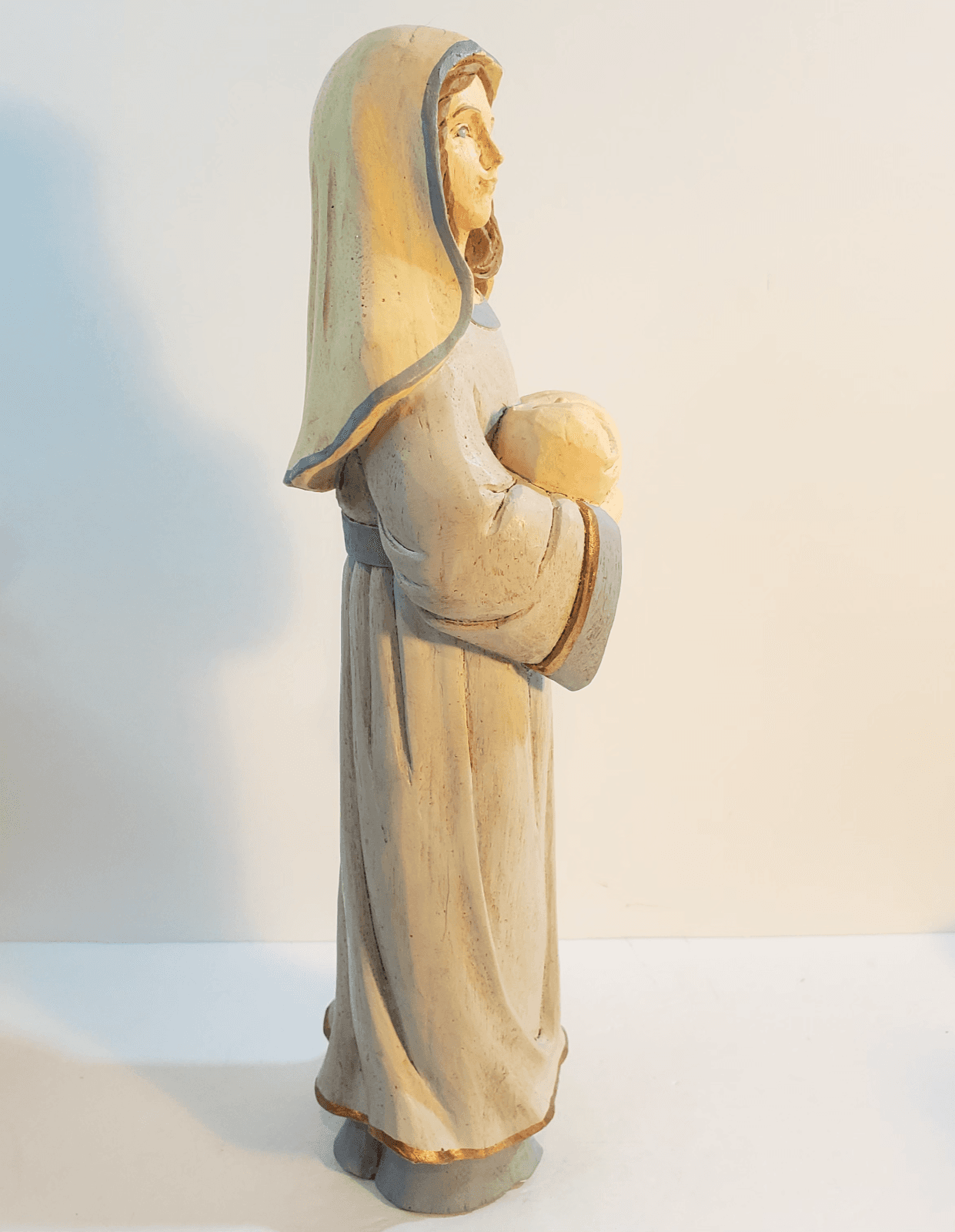 Vtg Midwest Of Cannon Falls 10.5 in Paper Mache Madonna w/Baby Figurine Figure - Thumbnail 5