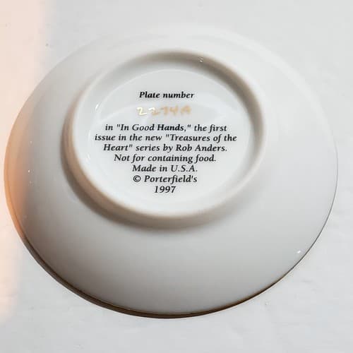 Vintage 1997 Porterfield's Rob Anders Miniature Plate In Good Hands #2274A - Thumbnail 4