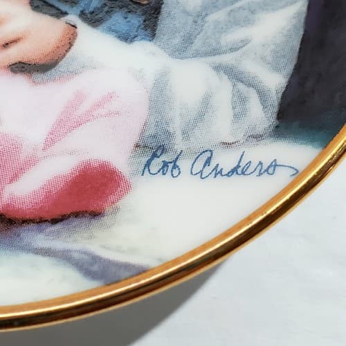 Vintage 1997 Porterfield's Rob Anders Miniature Plate In Good Hands #2274A - Thumbnail 2