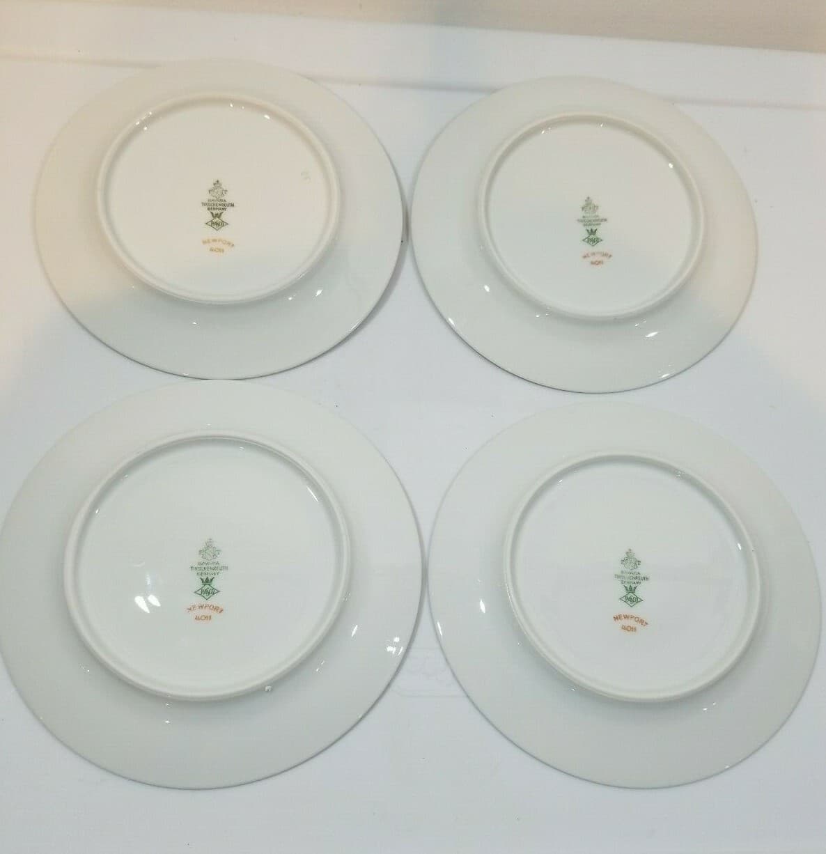 Bavaria Tirschenreuth Germany Pasco Newport 4011 Bread Dessert Plates Brown Rose - Thumbnail 6