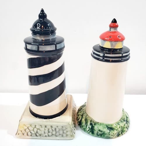 Sakura Nantucket Shoreline Lighthouse Salt & Pepper Shakers Nautical Coastal - Thumbnail 3