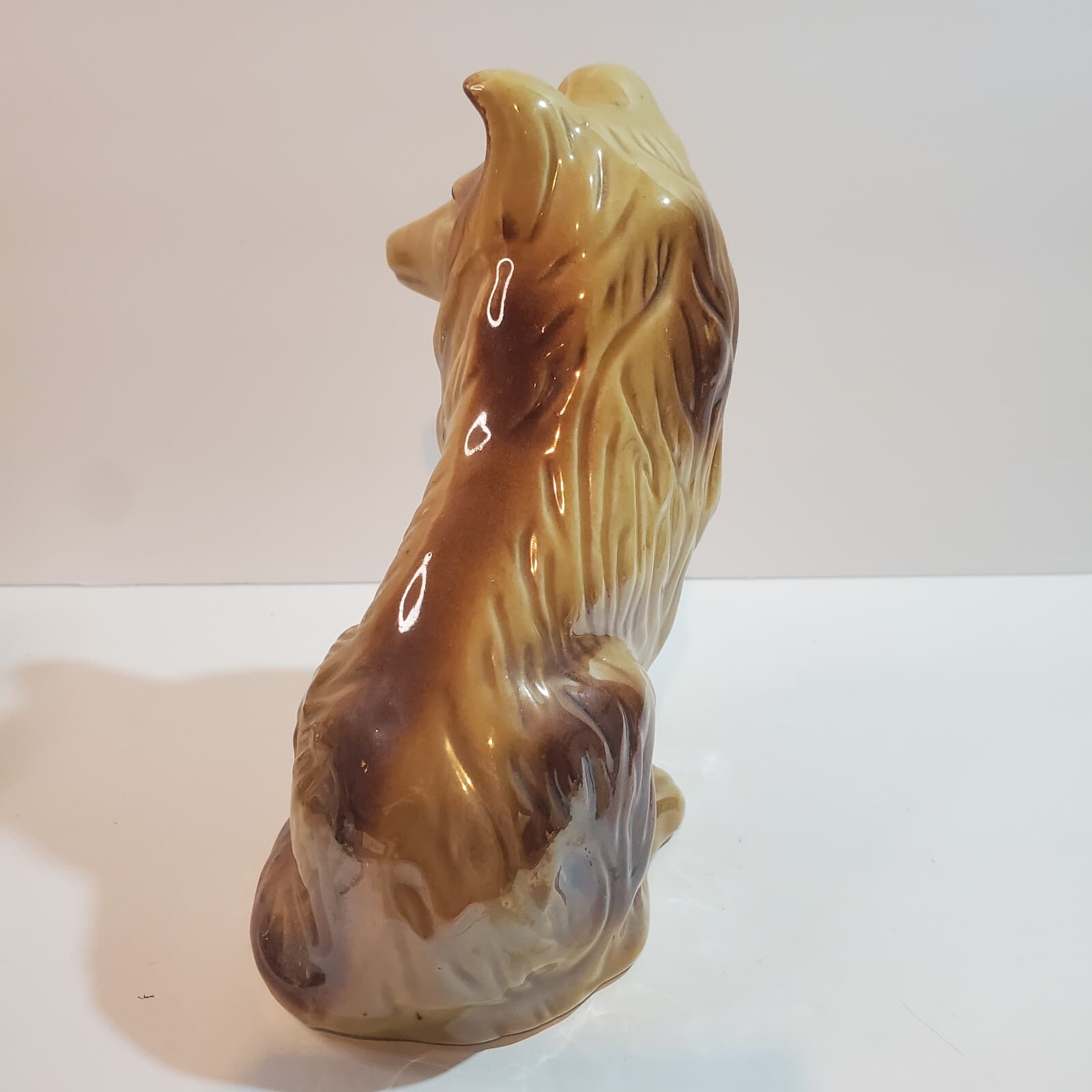 Handcrafted Collectibles MCS Brazil Ceramic Dog COLLIE Brown Tan Figurine 6" - Thumbnail 5