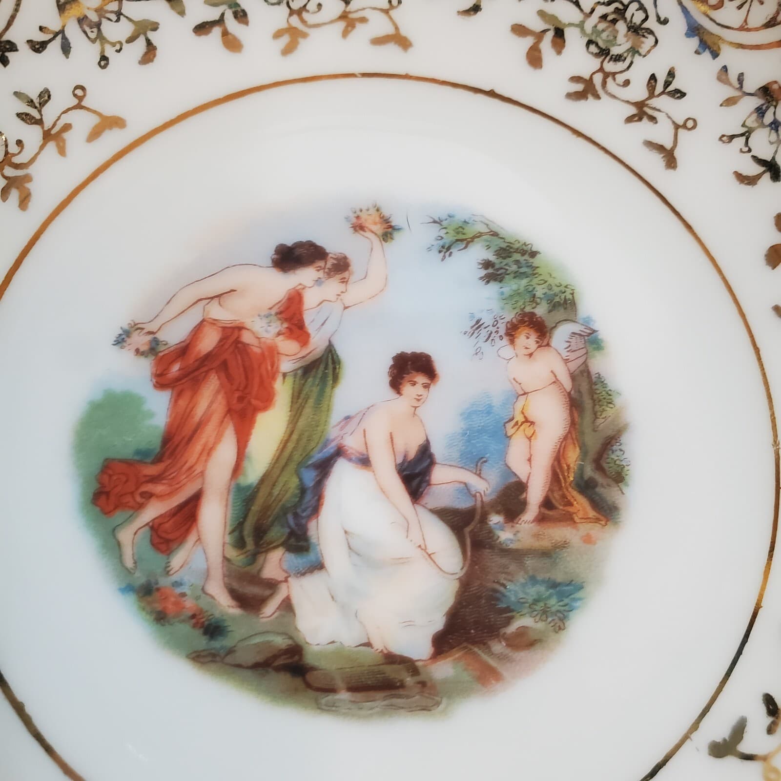 Vintage Victoria China Czechoslovakia Ornate Set of 4 Berry Bowls 24K Trim - Thumbnail 4