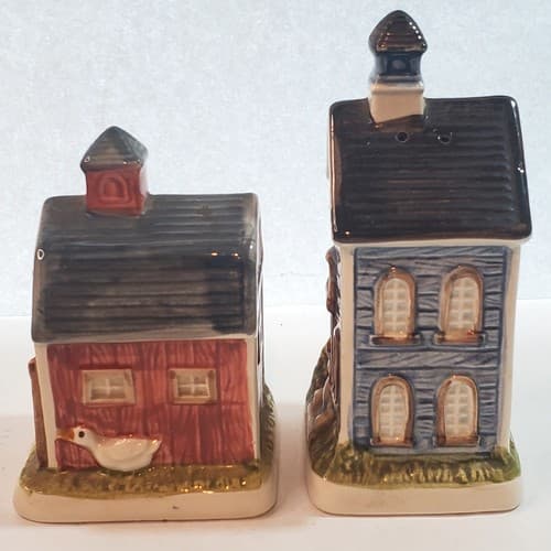 Vintage Gibson Greetings Otagiri Japan Farmhouse Barn Salt & Pepper Shaker Set - Thumbnail 4