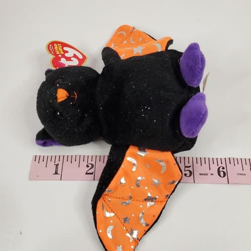 TY Beanie Baby SCAREM the Halloween Bat 5 inch Stuffed Animal Toy w/ Tag - Thumbnail 8