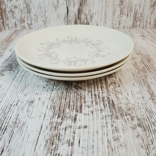 Homer Laughlin TULIP WREATH Duraprint 1959 USA 6 1/4" Bread Dessert Plates (3) - Thumbnail 6