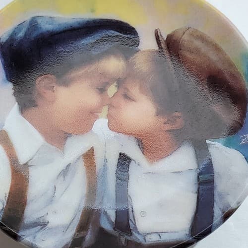 Vintage 1994 Pemberton & Oakes Donald Zolan Miniature Plate Two of A Kind #8335A - Thumbnail 2