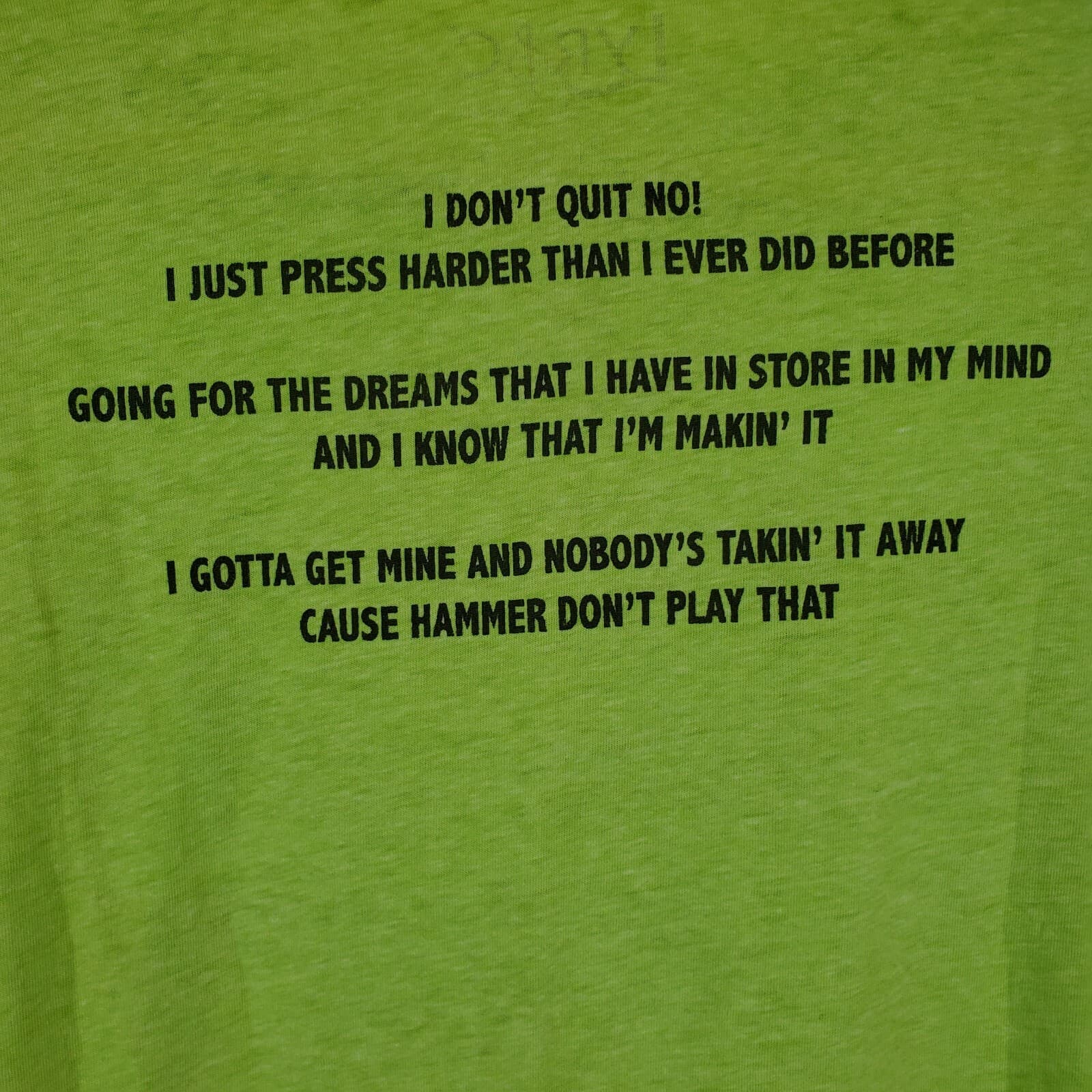 Lyric Culture Women's 2 LEGIT 2 QUIT Graphic high low T-Shirt with Lyrics NWT - Thumbnail 5