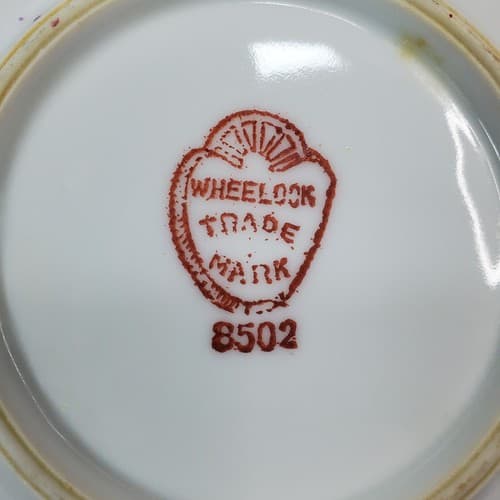 Vtg Hand Painted Floral Decorative Bowl Wheelock Trade Mark Yellow Roses 8502 - Thumbnail 4