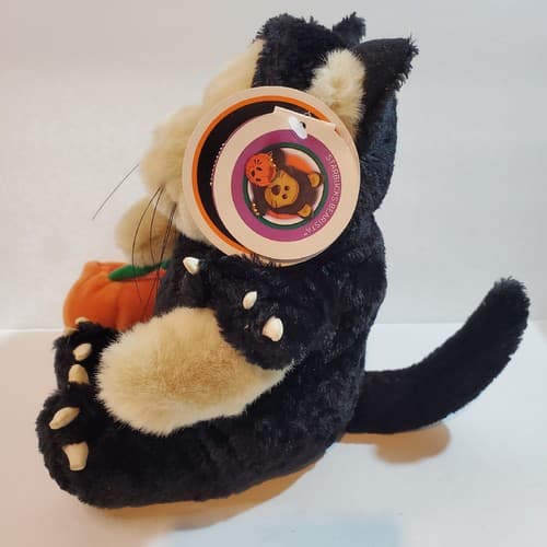Vtg Starbucks Bearista Bear Plush 2002 Halloween Black Cat Glow Costume Pumpkin - Thumbnail 3