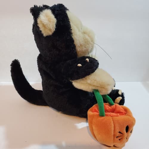 Vtg Starbucks Bearista Bear Plush 2002 Halloween Black Cat Glow Costume Pumpkin - Thumbnail 8