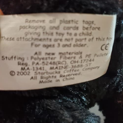Vtg Starbucks Bearista Bear Plush 2002 Halloween Black Cat Glow Costume Pumpkin - Thumbnail 10