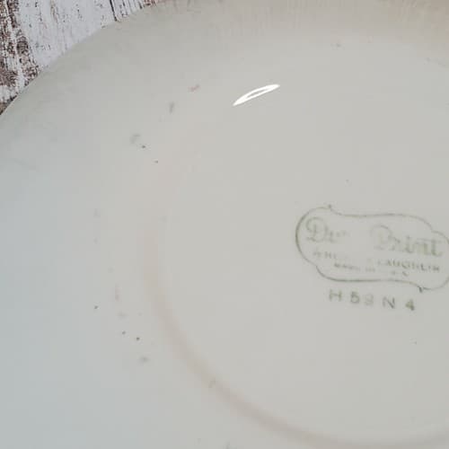 Homer Laughlin TULIP WREATH Duraprint 1959 USA 6 1/4" Bread Dessert Plates (3) - Thumbnail 8