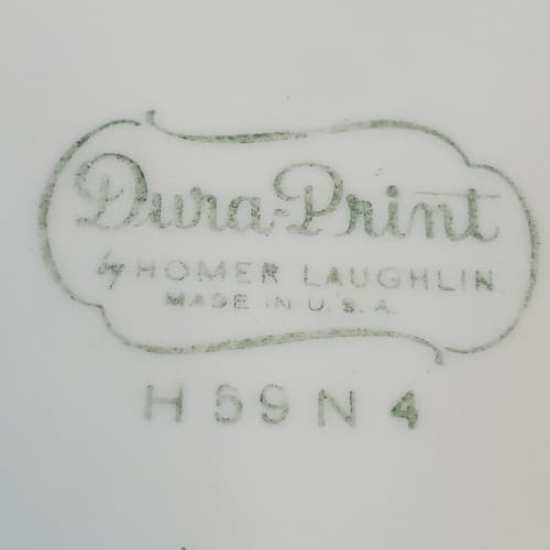 Homer Laughlin TULIP WREATH Duraprint 1959 USA 6 1/4" Bread Dessert Plates (3) - Thumbnail 5