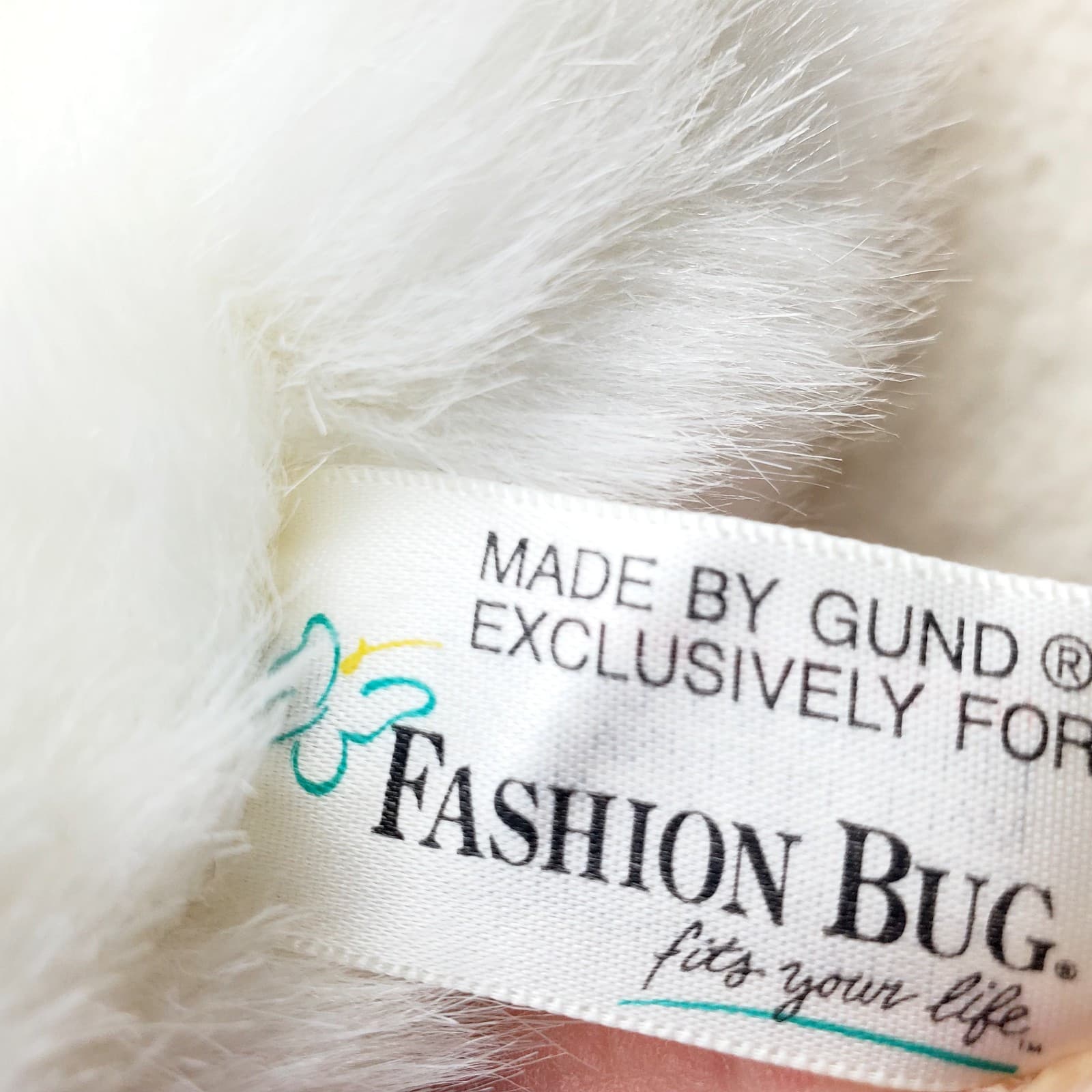 Gund 1993 White Seal Fashion Bug Exclusive 14” Plush Toy Stuffed Animal Holly - Thumbnail 6