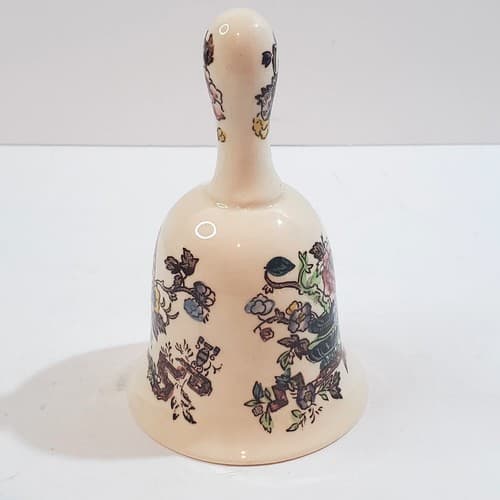 Vintage Mason's Ironstone China Nabob Floral Dinner Bell Made In England - Thumbnail 5