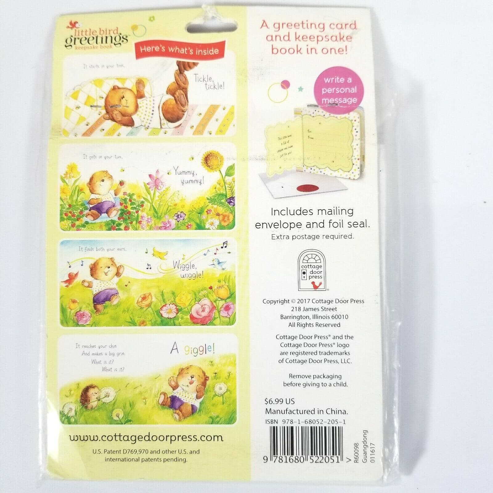 Giggle : Greeting Card Book With Envelope and Decorative Foil Seal, Hardcover - Thumbnail 3