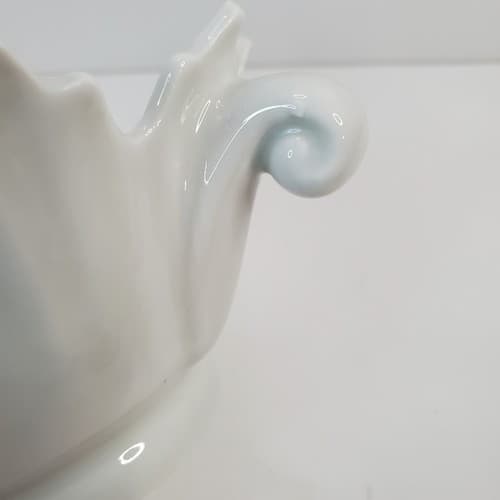 Vintage Limoges France Birds & Dragonflies Oval Deep Handled Bowl Nut Candy Dish - Thumbnail 5