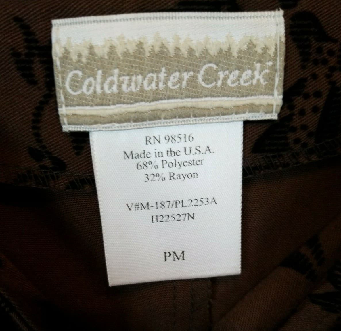 Coldwater Creek lagenlook jumper brown on brown velvet-like design Size PM - Thumbnail 8