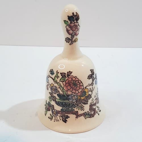 Vintage Mason's Ironstone China Nabob Floral Dinner Bell Made In England - Thumbnail 4