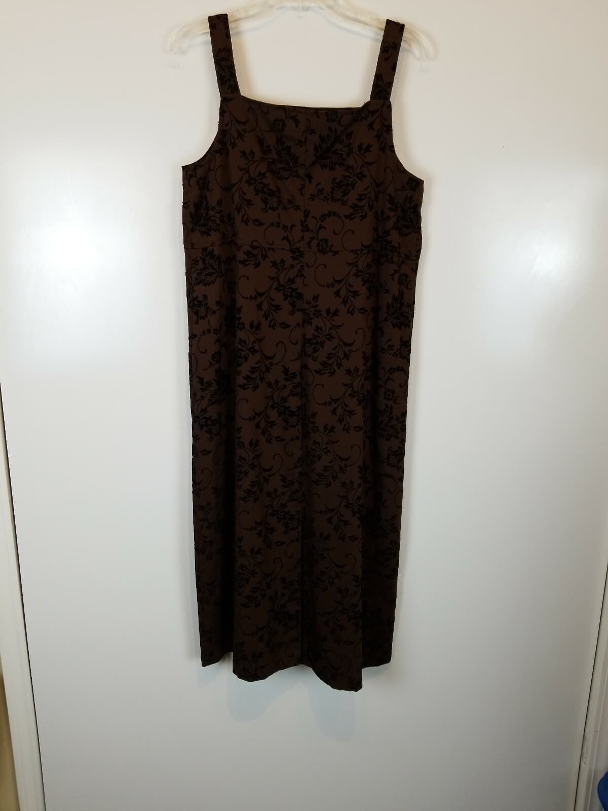 Coldwater Creek lagenlook jumper brown on brown velvet-like design Size PM - Thumbnail 7