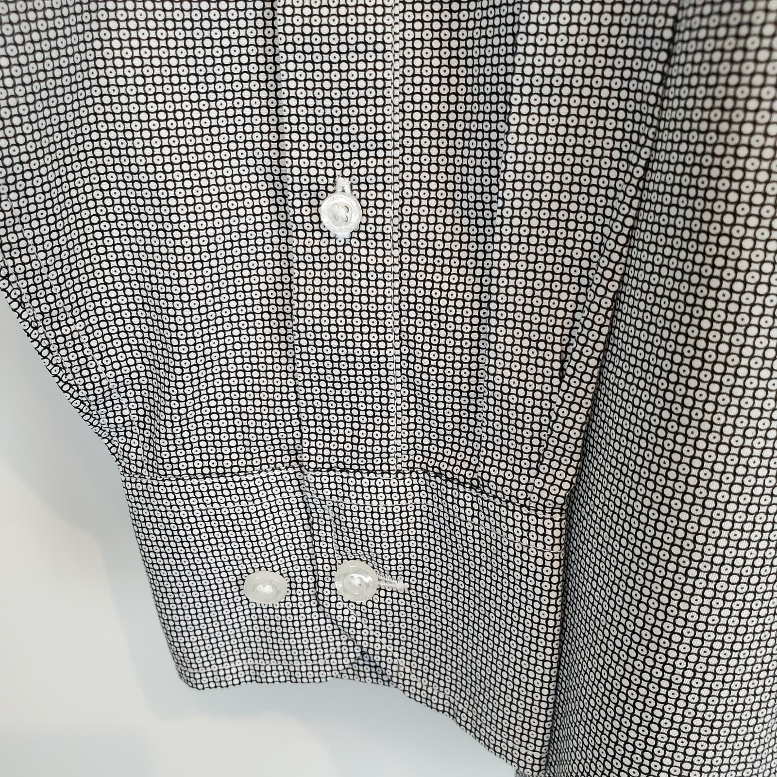 Ben Sherman Men's Black White Geometric Design Casual Button Up Shirt Sz XL - Thumbnail 6