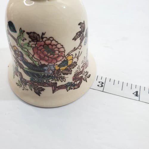 Vintage Mason's Ironstone China Nabob Floral Dinner Bell Made In England - Thumbnail 9