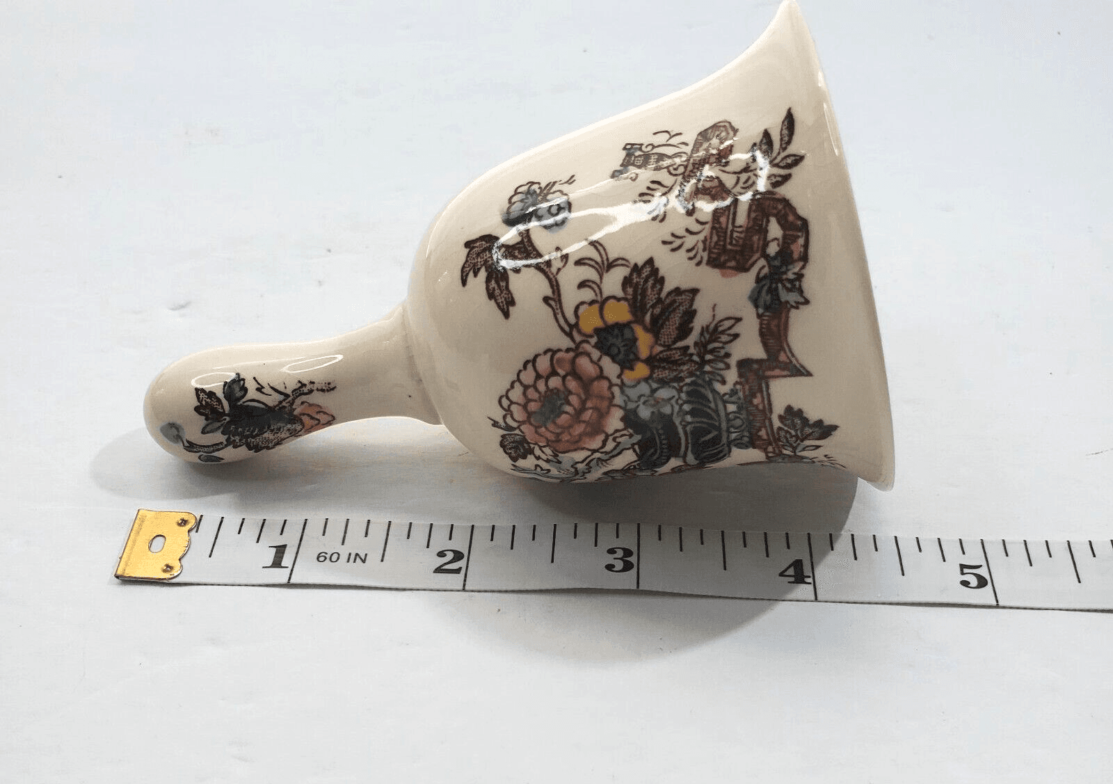 Vintage Mason's Ironstone China Nabob Floral Dinner Bell Made In England - Thumbnail 8
