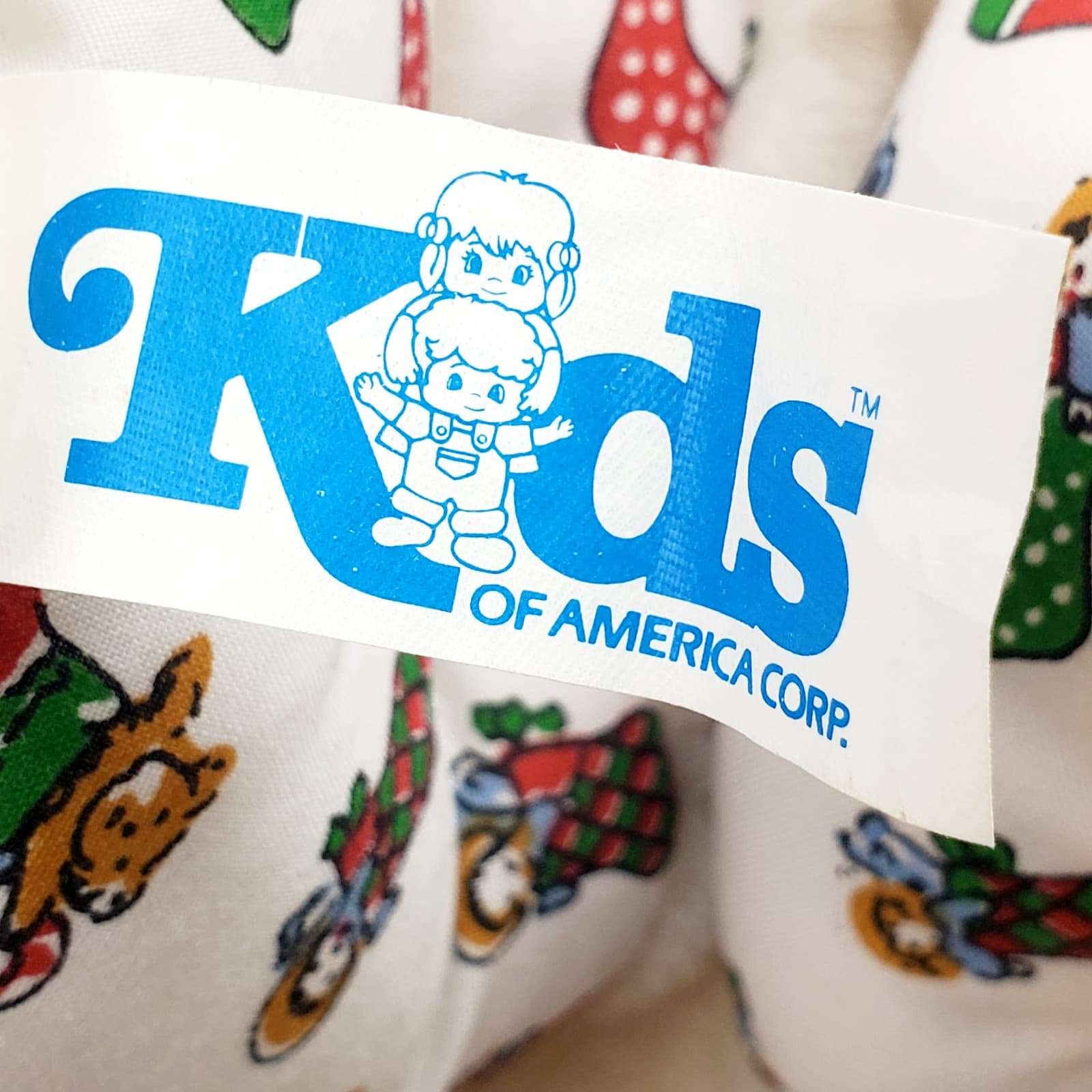 Lot of 2 Vtg Christmas Teddy Bears KIDS of AMERICA Plush White Stuffed Toy Hat - Thumbnail 8